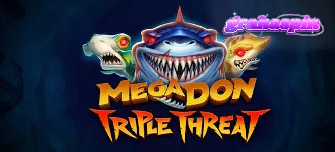Visual bawah laut yang menampilkan hiu predator dalam slot Mega Don Triple Threat